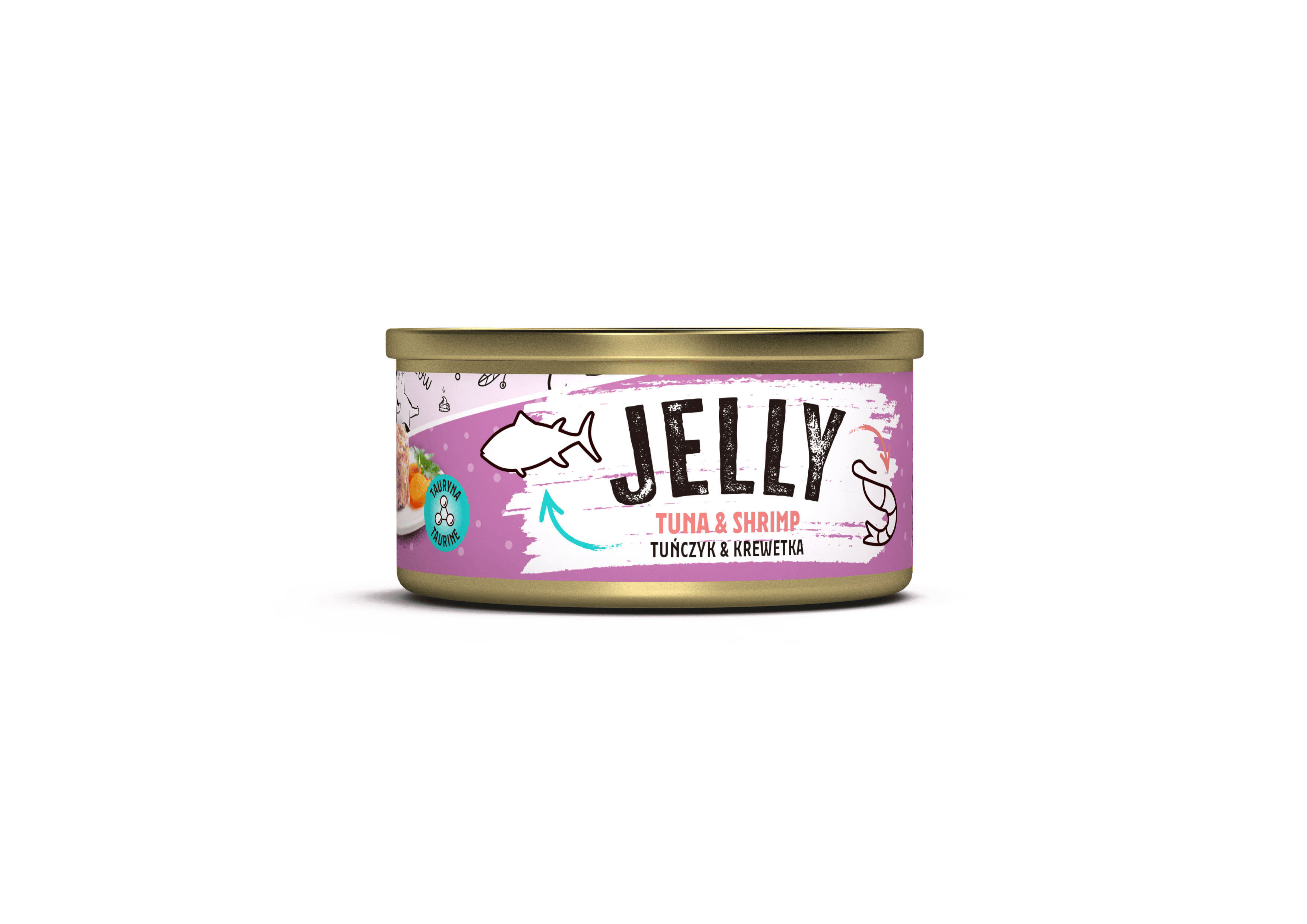 Recompensă umedă pentru pisici adulte Mr. Bandit Jelly, ton si creveti, 80g