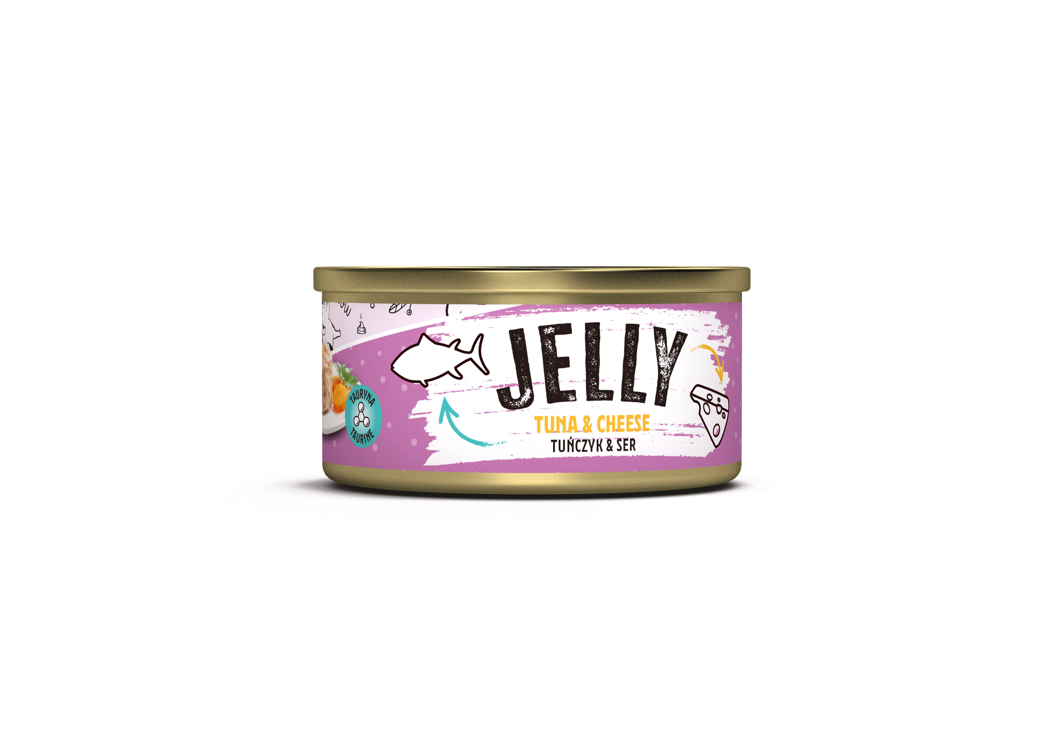 Recompensă umedă pentru pisici adulte Mr. Bandit Jelly, ton și brânză, 80g