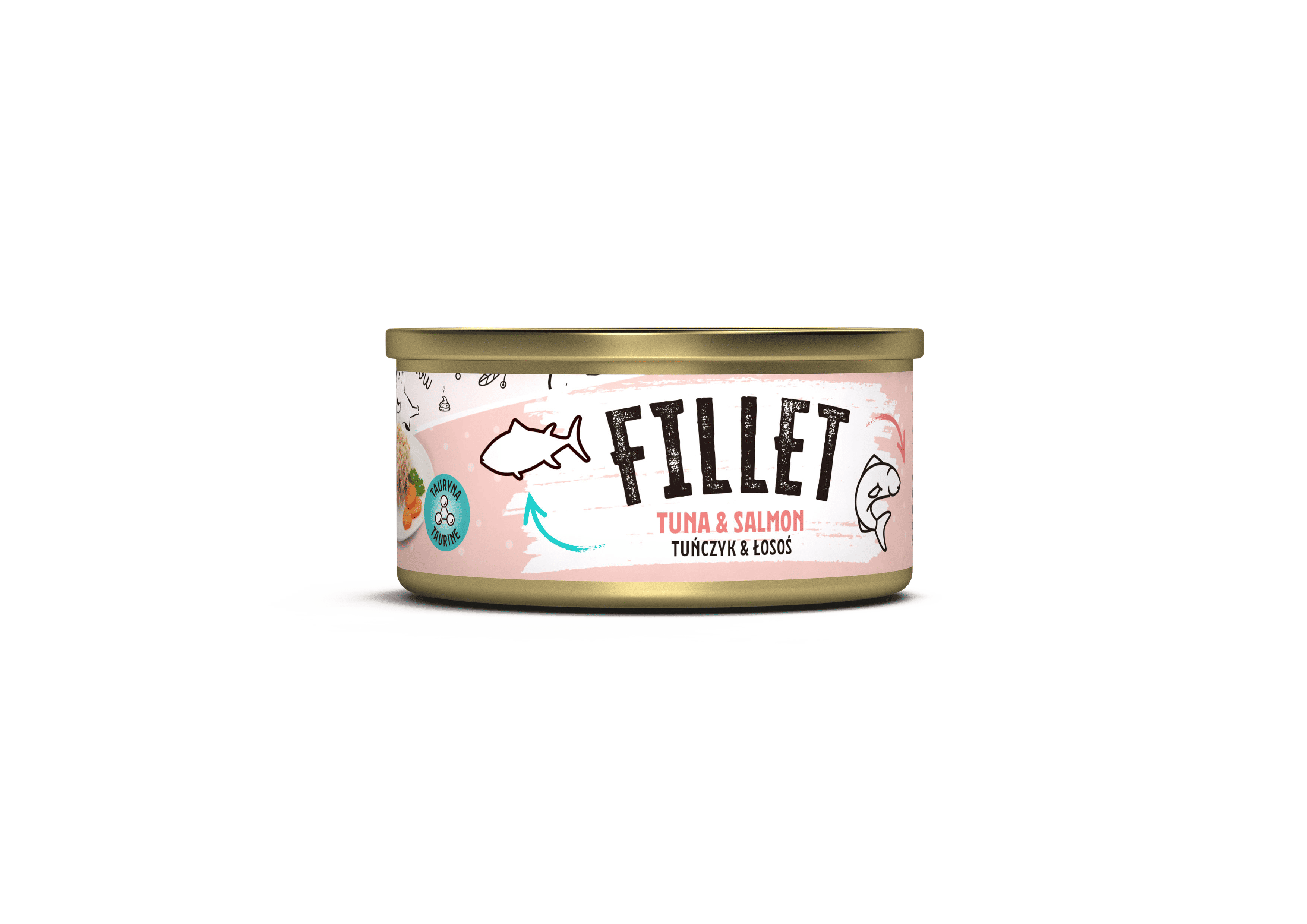 Recompensă umedă pentru pisici adulte Mr. Bandit Fillet, ton si somon, 80g