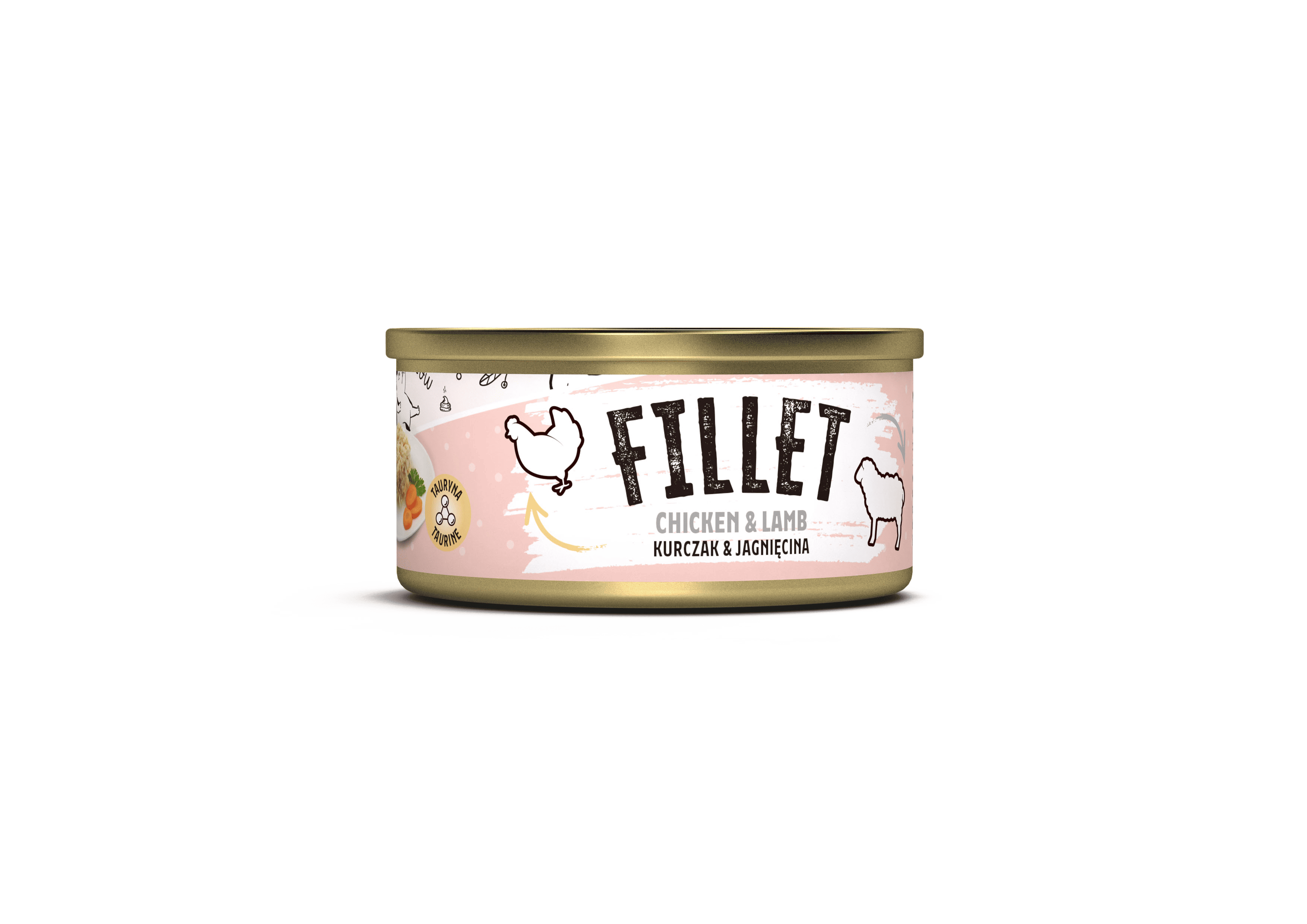 Recompensă umedă pentru pisici adulte Mr. Bandit Fillet, pui și miel, 80g