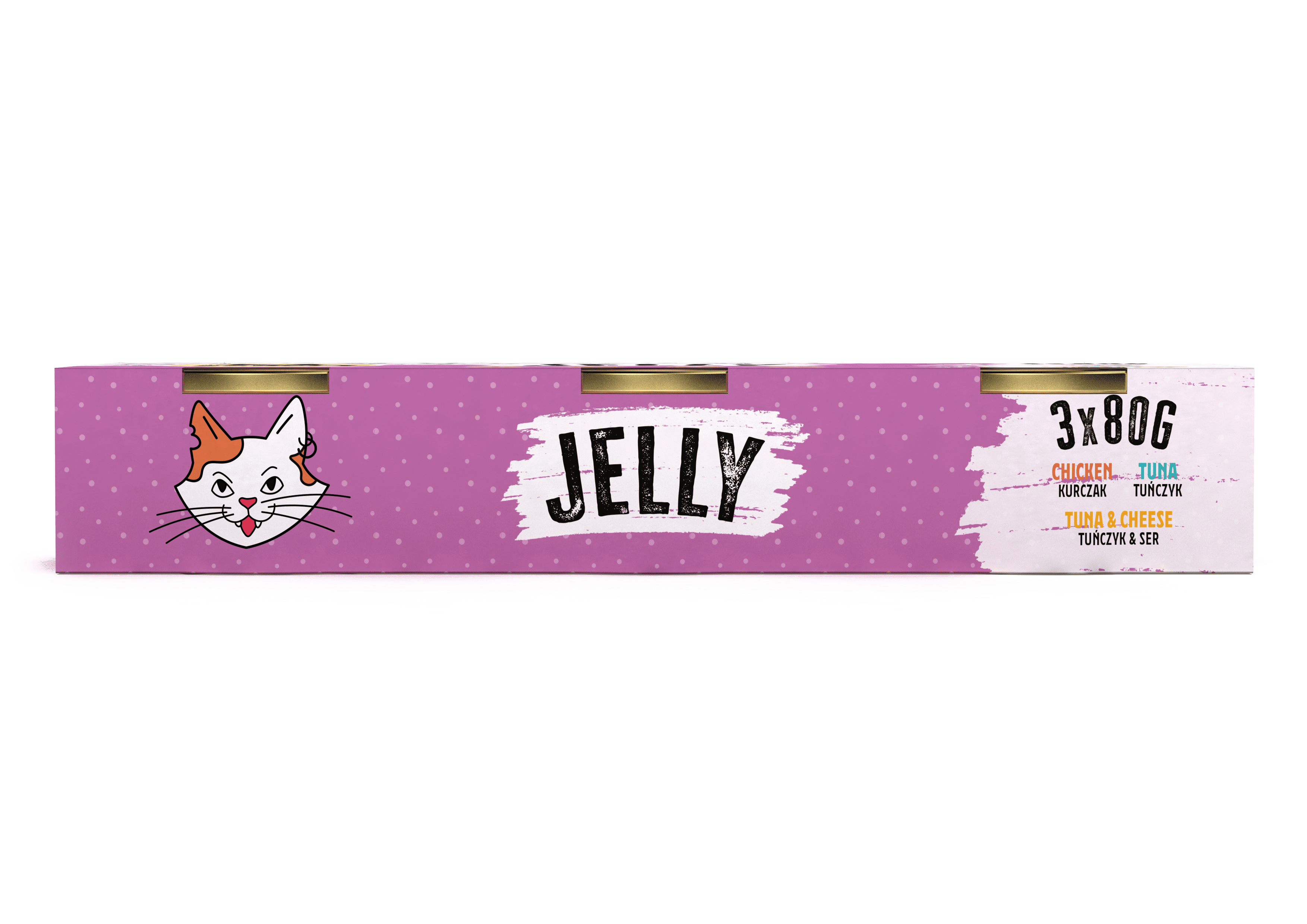 Recompensă umedă pentru pisici adulte Mr. Bandit Cat MIX Jelly, pui, ton, ton și brânză, 3x80g