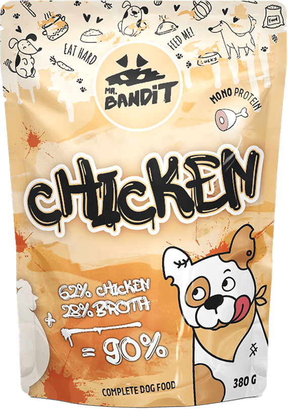 Hrană umedă pentru câini Mr. Bandit MonoProtein, pui in sos,380g