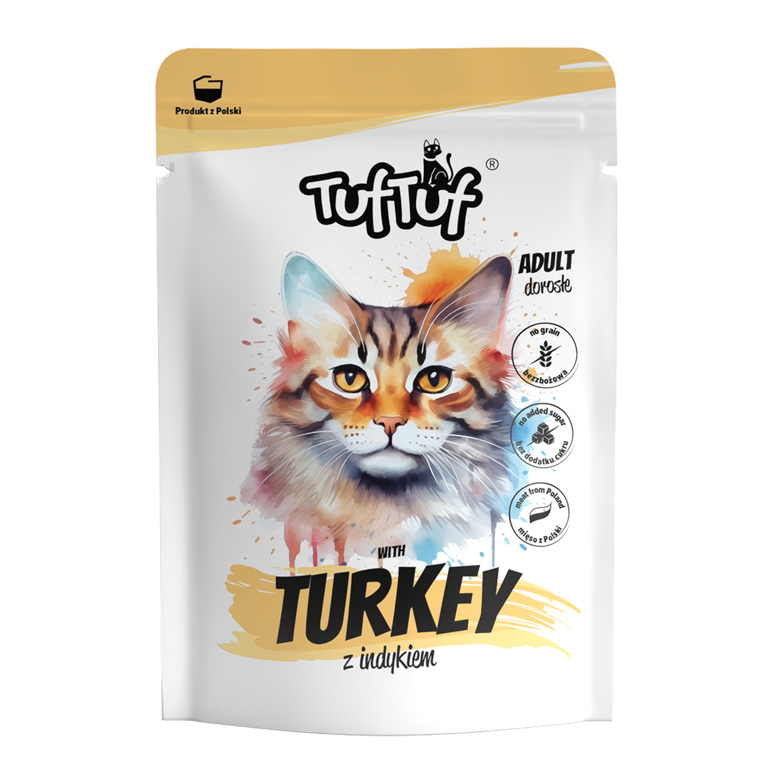 TUF TUF Pisică - Plic Hrană Umedă cu Curcan (Fără Cereale) 100g