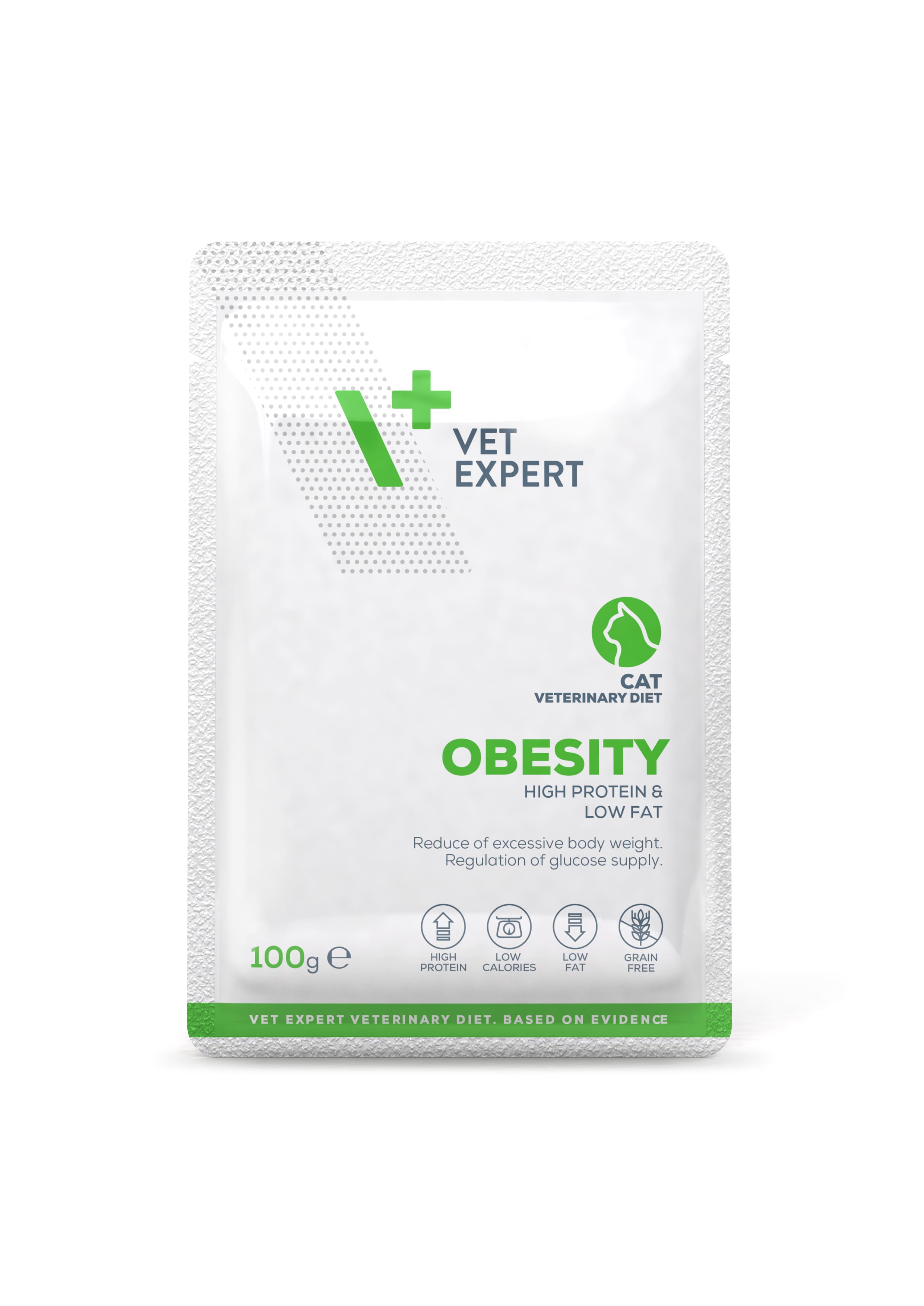 Dieta Veterinara umeda pentru pisici Obesity, Vet Expert, plic, 100g