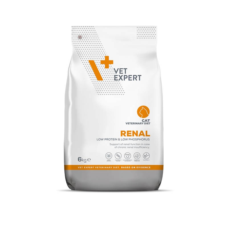 Dieta veterinară uscată, pentru pisici adulte, Vet Expert Renal Cat 6kg