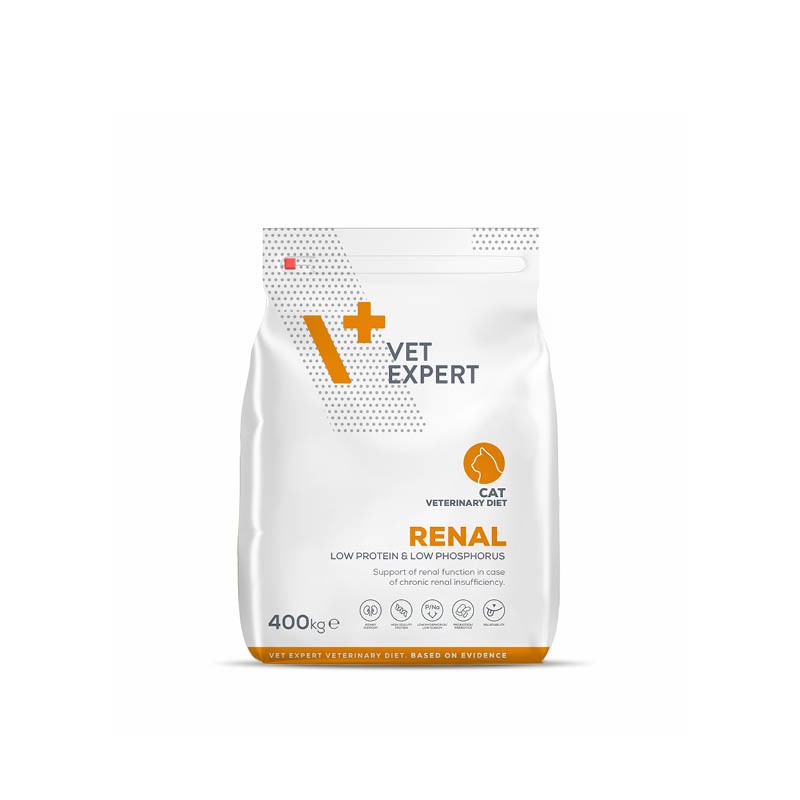 Dieta veterinară uscată, pentru pisici adulte, Vet Expert Renal Cat 400g