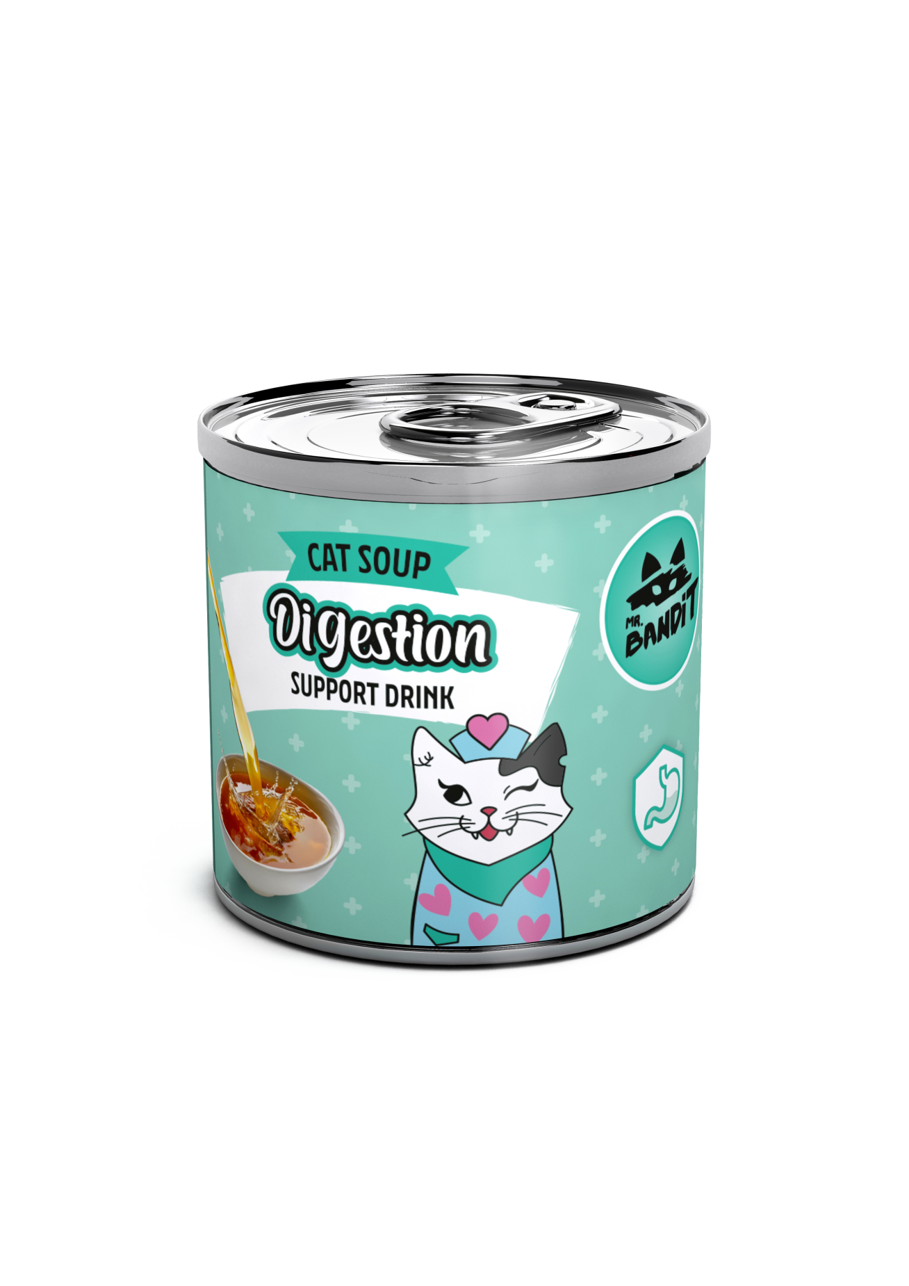 Mr. Bandit supliment lichid cu pui pentru digestia pisicilor