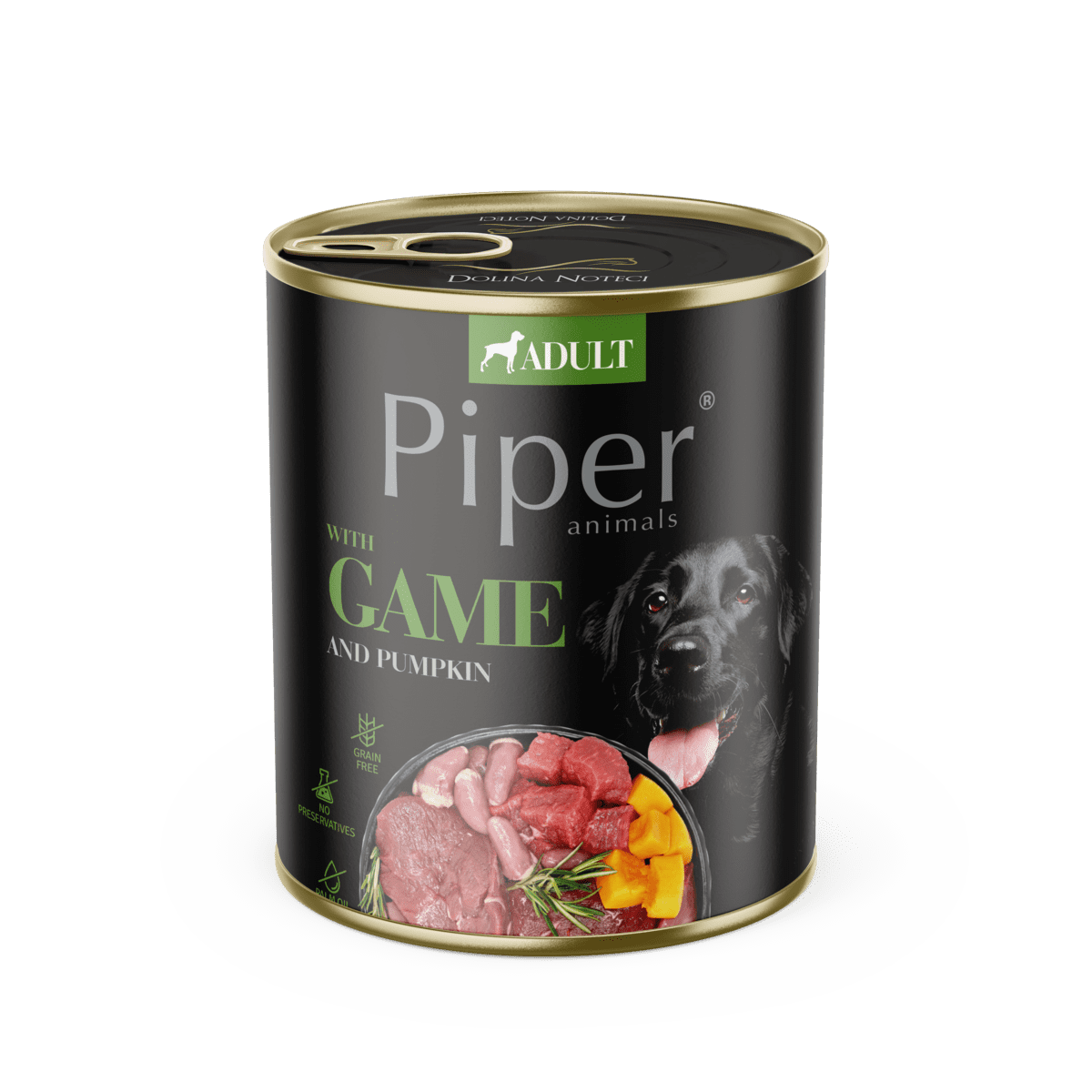 Hrana umeda pentru caini PIPER DOG, vanat si dovleac, 800g