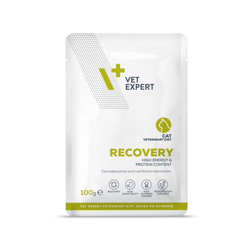 Hrană dietetică umedă pentru pisici în perioada de convalescență, RECOVERY CAT, Vet  Expert, 100g