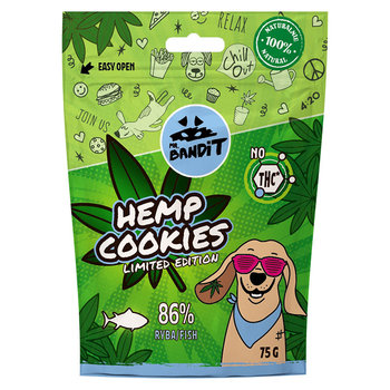 Recompense pentru caini Mr. Bandit HEMP COOKIES, peste, 75 g