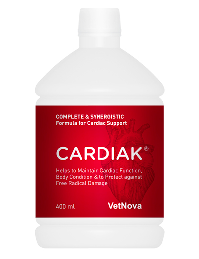 Supliment alimentar pentru sprijinul functiei cardiace la caini si pisici, CARDIAK® VetNova, 400 ml