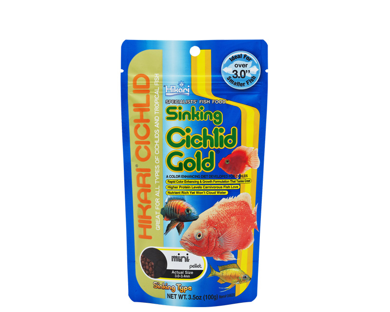 Dieta zilnica pentru imbunatatirea coloritului HIKARI CICHLID GOLD SINKING MEDIUM 100g
