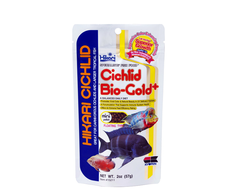 Hrana completa pentru ciclidele ierbivore, HIKARI CICHLID BIO GOLD MINI, 57GR