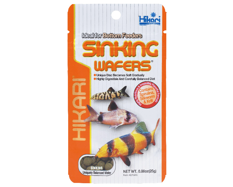 Hrana pentru  pesti care se hranesc de pe fundul apei, Corydoras, HIKARI SINKING WAFERS, 25g