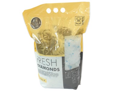 Nisip silicat pentru pisici ,M-PETS, FRESH DIAMONDS SILICAT, NATURAL, 5L