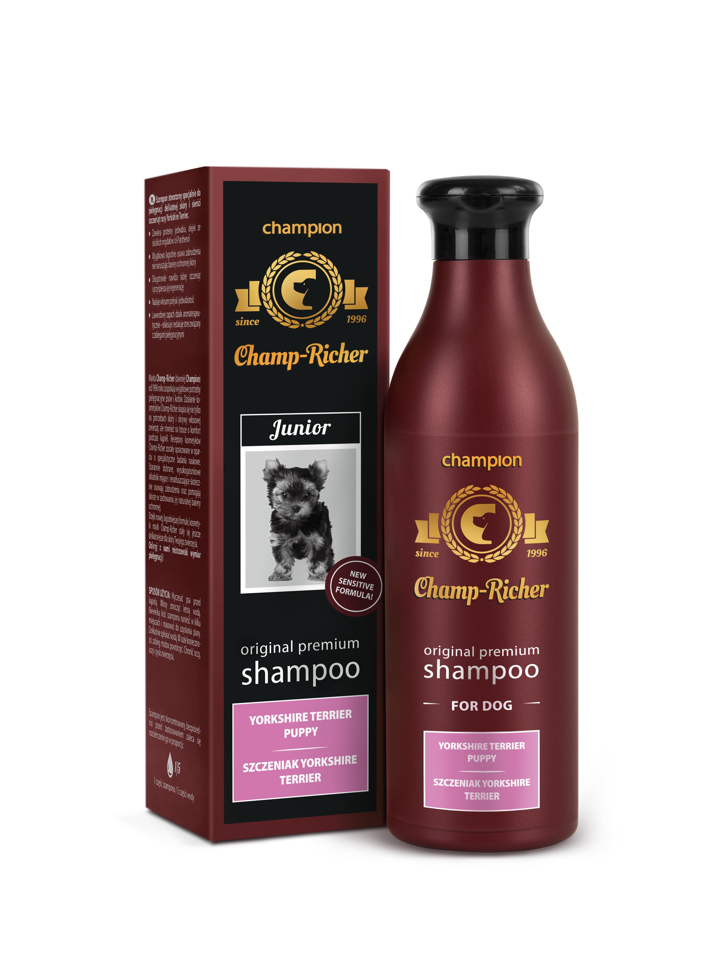 Sampon CHAMP RICHER pentru CATELUSI Yorkshire Terrier, 250 ml