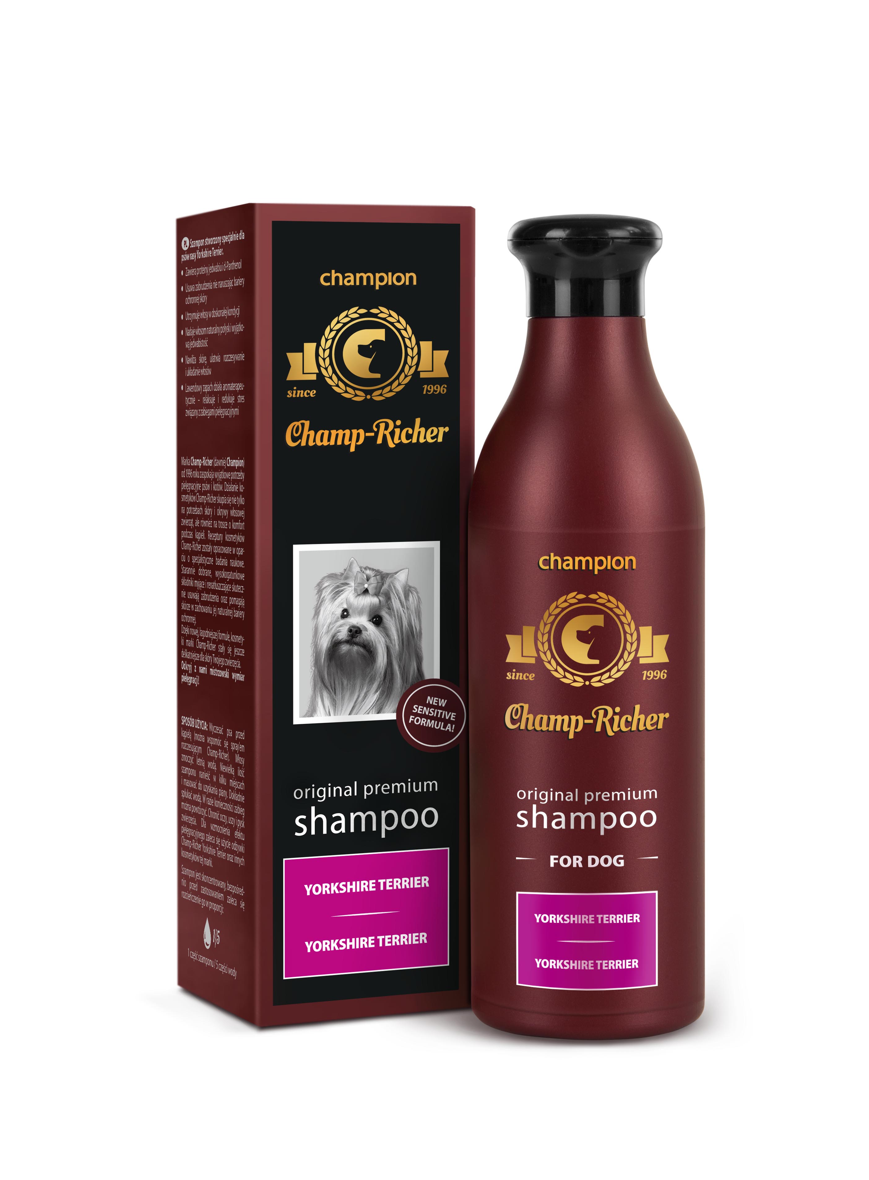 Sampon CHAMP RICHER pentru CAINI YORKSHIRE TERRIER- 250 ml