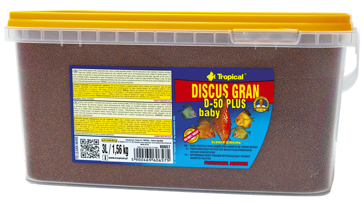 DISCUS GRAN D-50 PLUS BABY Tropical Fish, 3L/1.56 kg