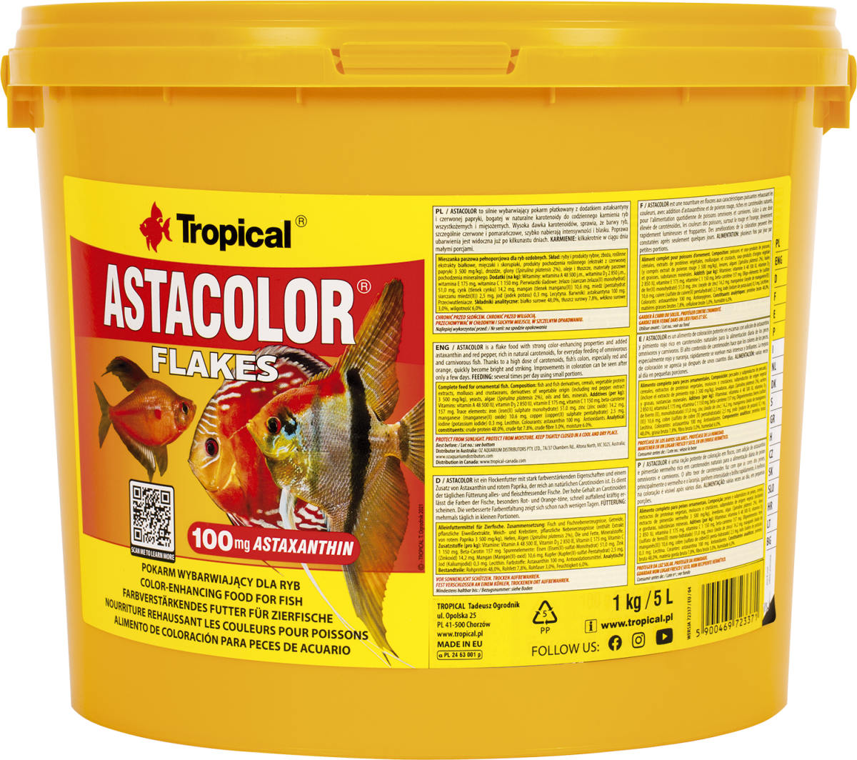ASTACOLOR Tropical Fish, (Red Discus) 11 L/20KG