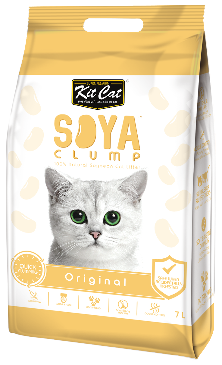 Asternut igienic pentru pisici KIT CAT SOYA CLUMP - Original- 7L