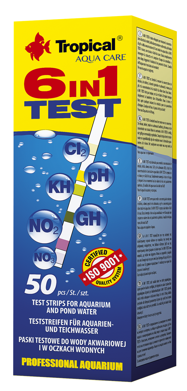 TEST STRIPS 6 in 1 Tropical Fish