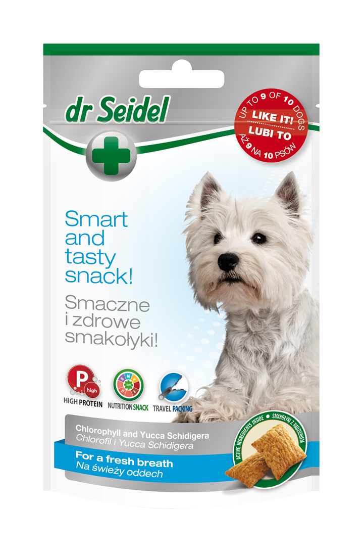 Recompense pentru o respiratie proaspata pentu caini, Dr. Seidel, 90g
