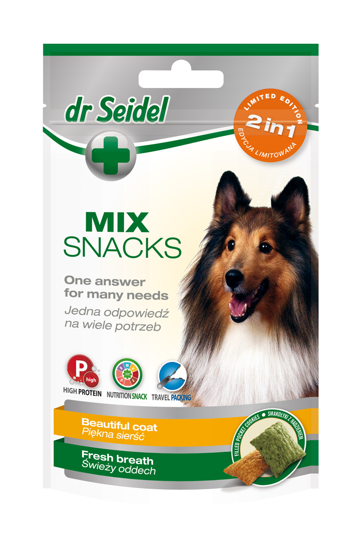 MIX Recompense Blana frumoasa & Respiratie proaspata pentru caini, Dr. Seidel, 90g