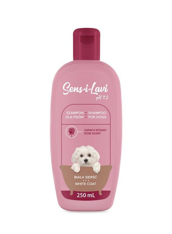 Sampon pentru caini cu blana alba, SENS-I-LAVI, 250 ml