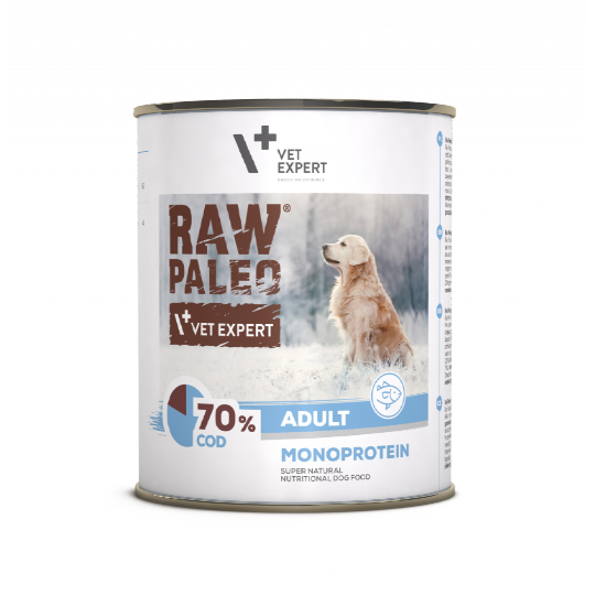 Hrana umeda pentru caini, adult, RAW PALEO, cod, 400 g
