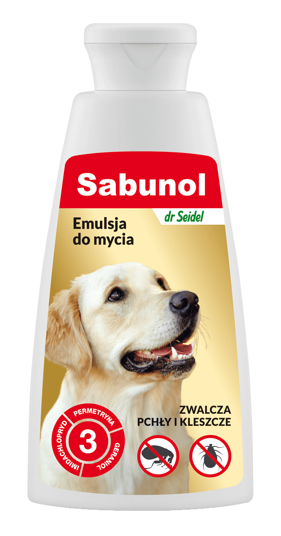 Soluție pentru câini, împotriva puricilor și căpușelor, SABUNOL DOG, EMULSIE, 150 ml