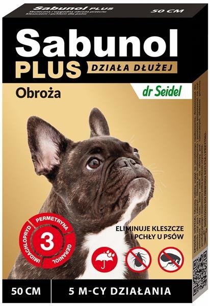Zgarda antiparazitara caini,SABUNOL PLUS, 10-25  kg, 50 cm