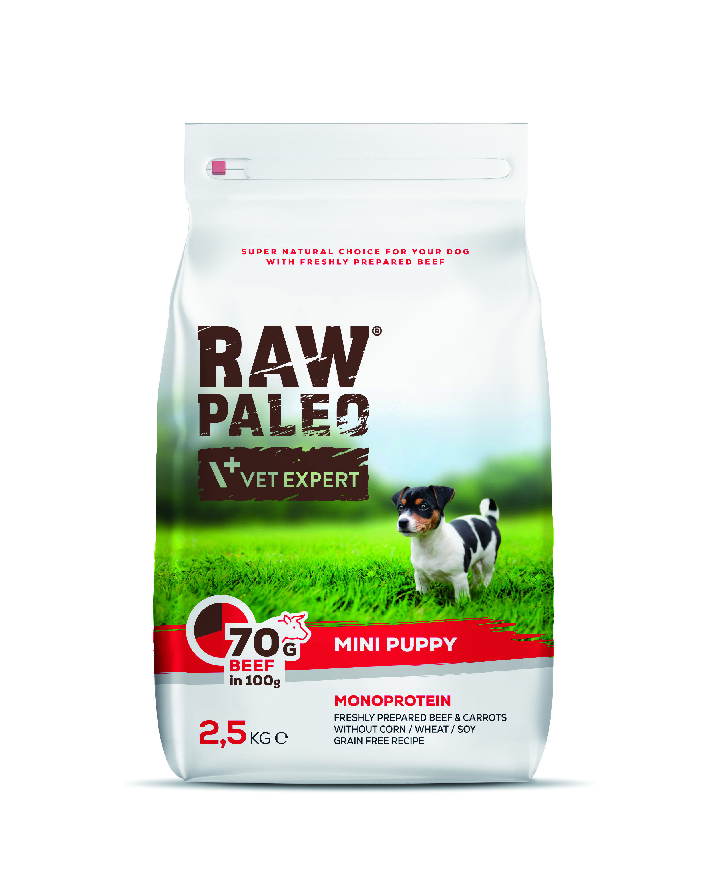 Hrana uscata, RAW PALEO VITA, puppy, rase mici, 2.5 kg