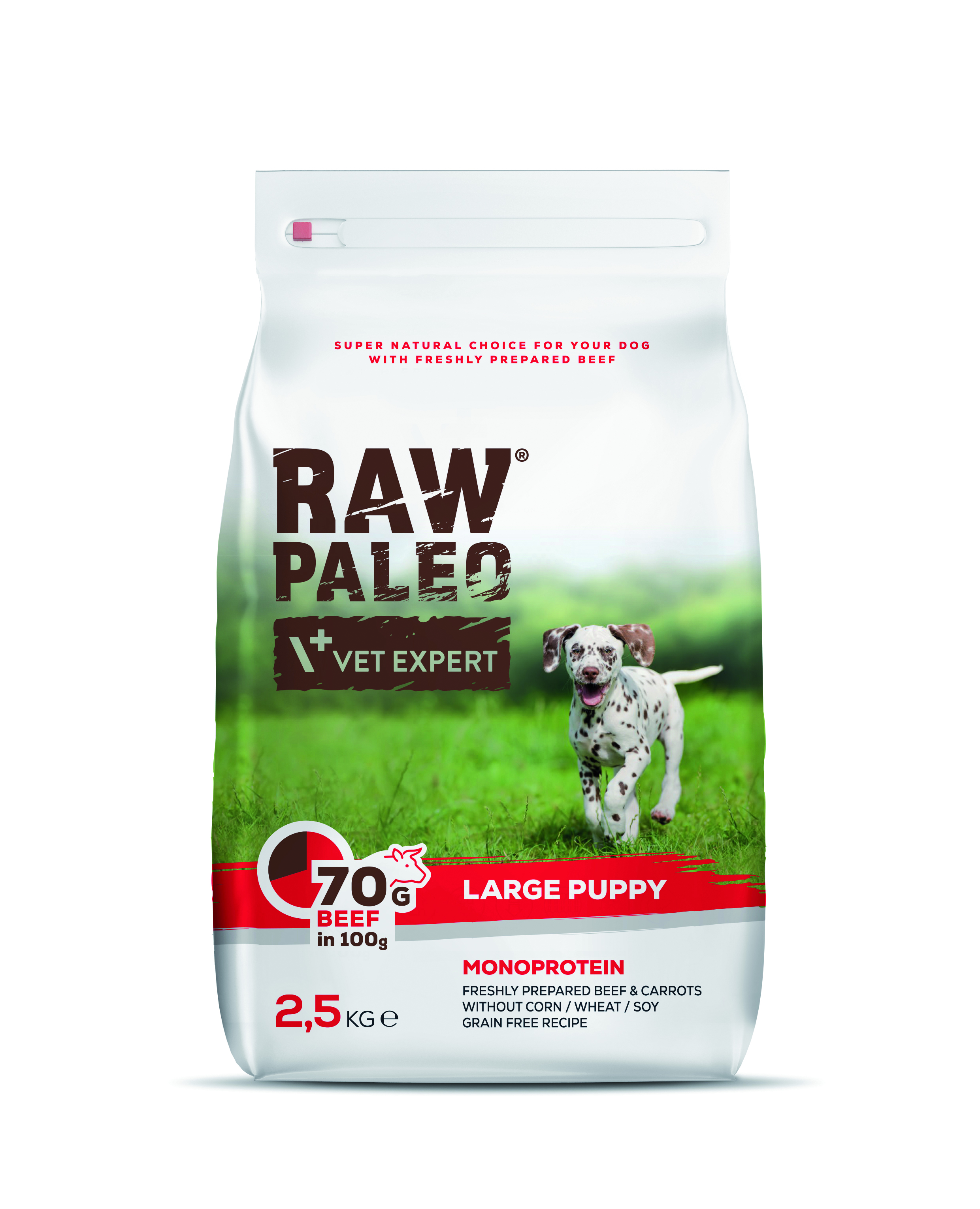Hrana uscata, RAW PALEO VITA, puppy, rase mari, 2.5 kg
