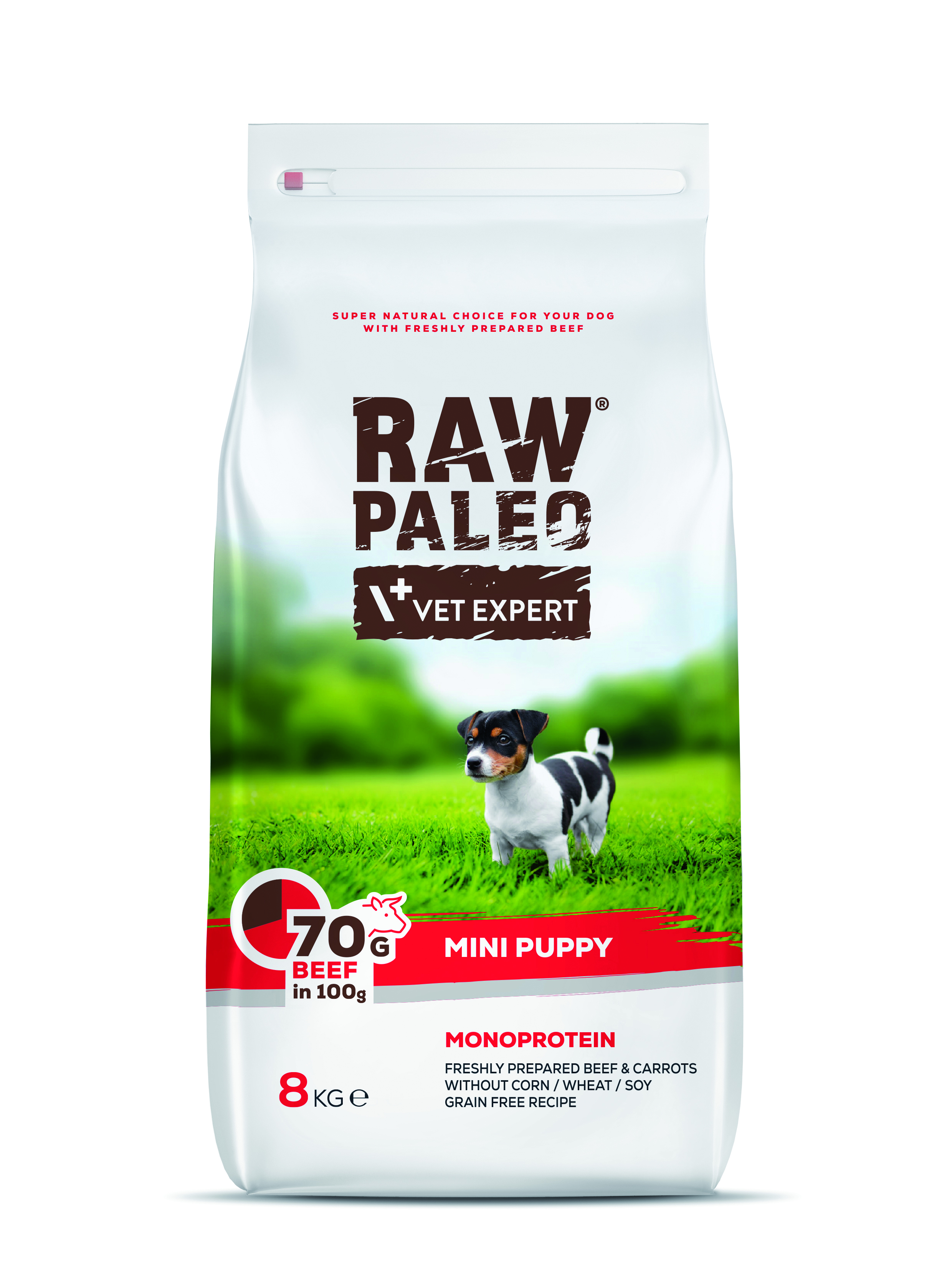 Hrana uscata, RAW PALEO VITA, puppy, rase mici, 8 kg
