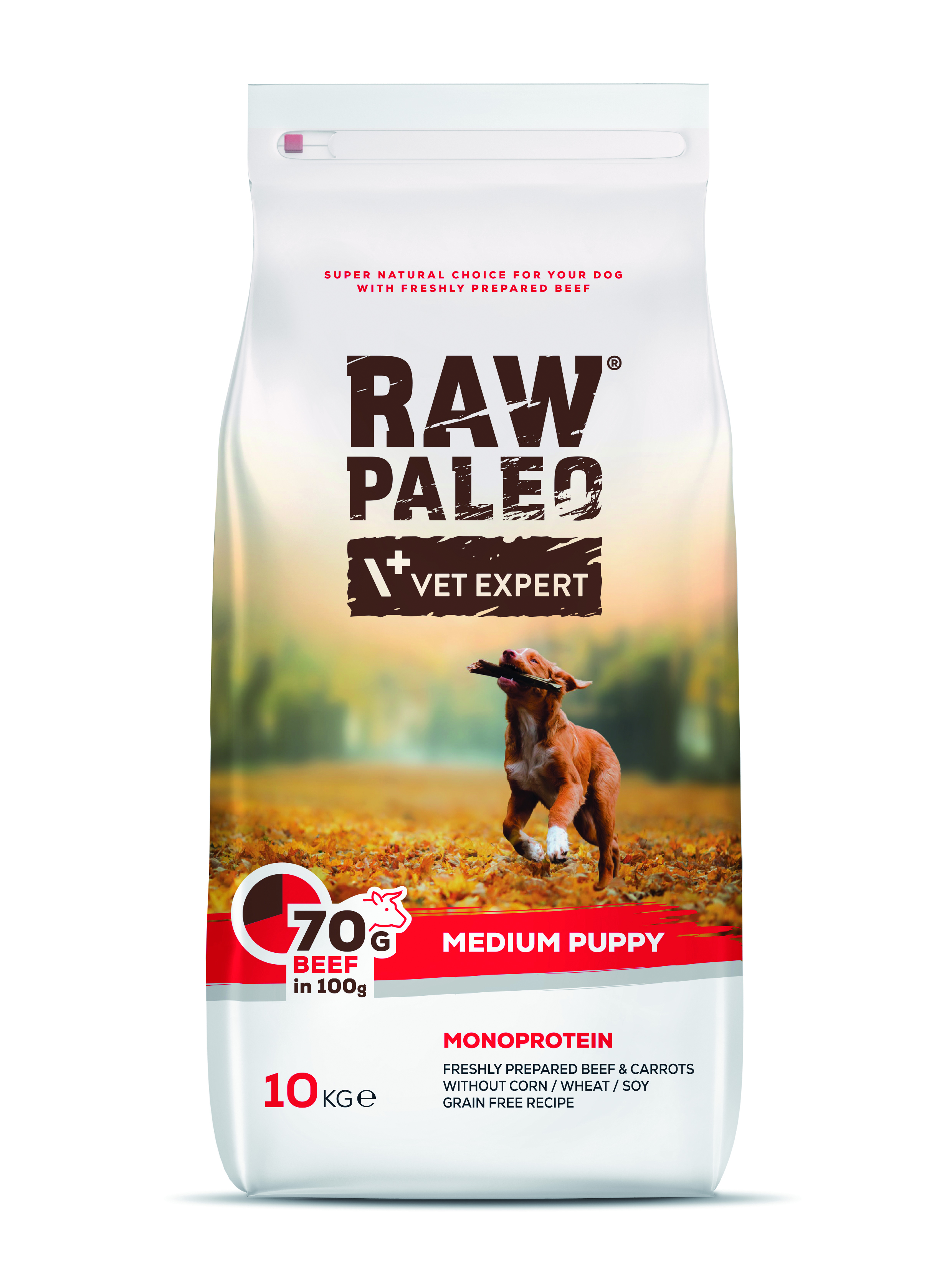 Hrana uscata, RAW PALEO VITA, puppy, rase medii, 10 kg