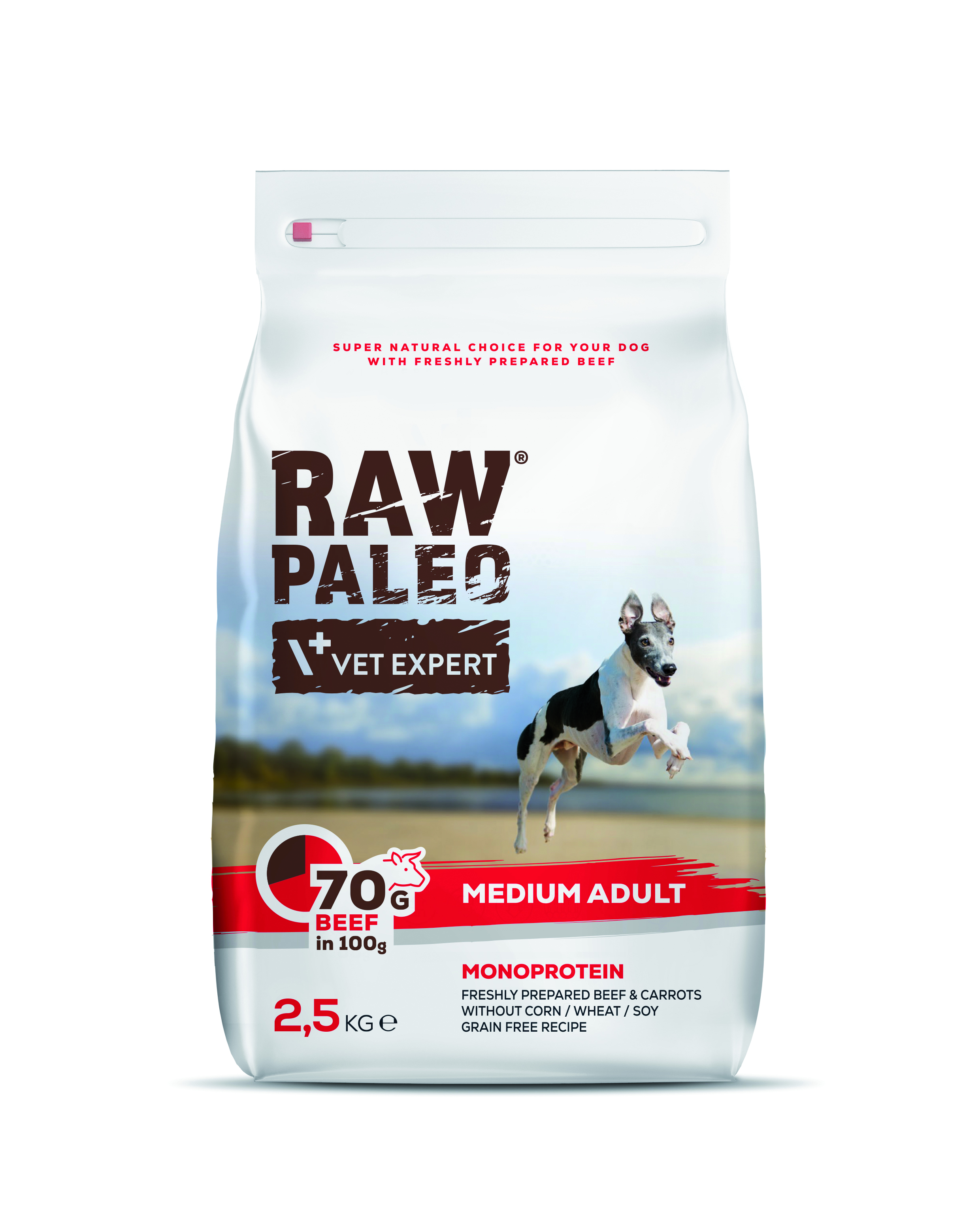 Hrana uscata, RAW PALEO VITA, adult, rase medii, 2.5 kg