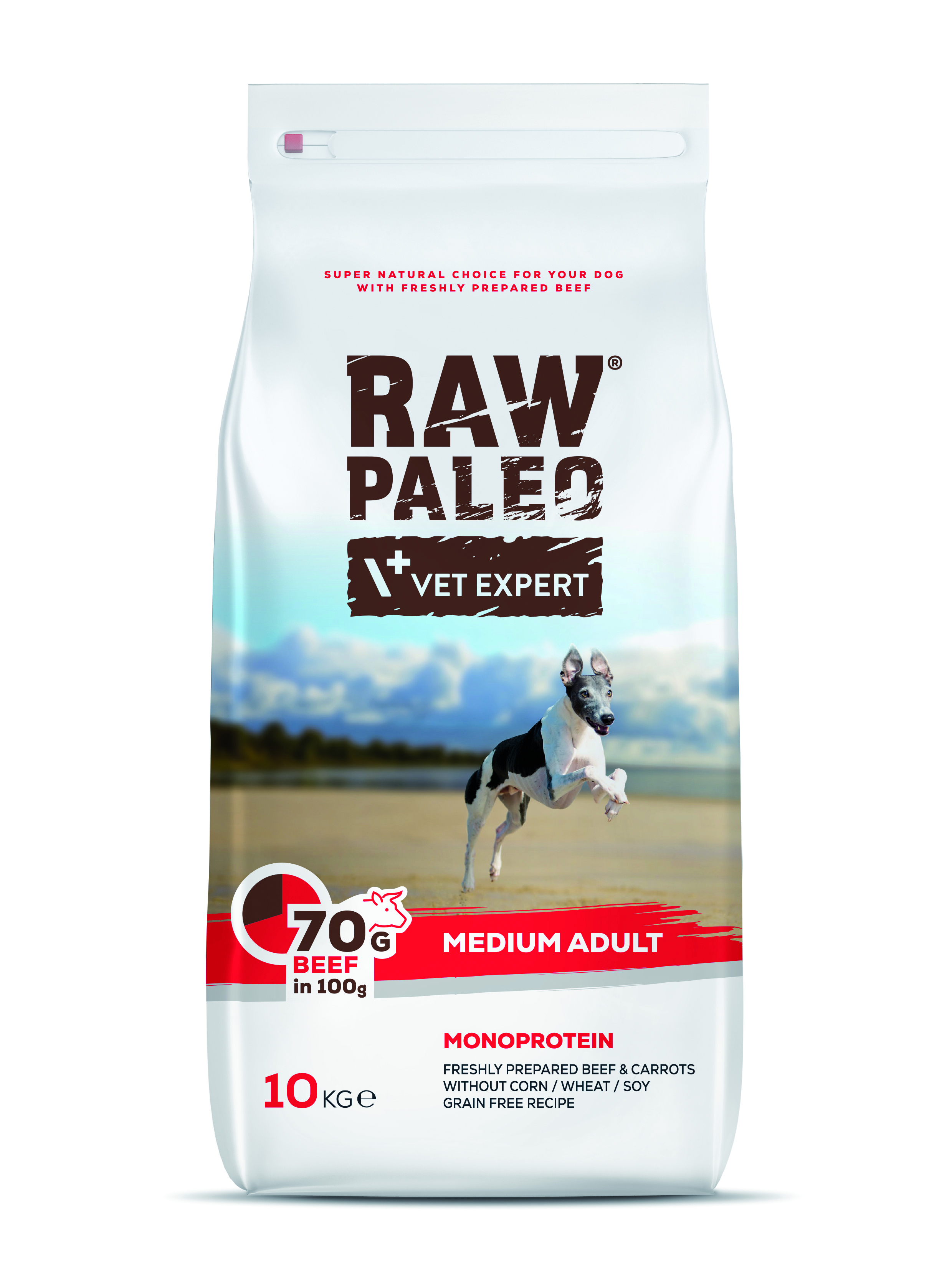 Hrana uscata, RAW PALEO VITA, adult, rase medii, 10 kg