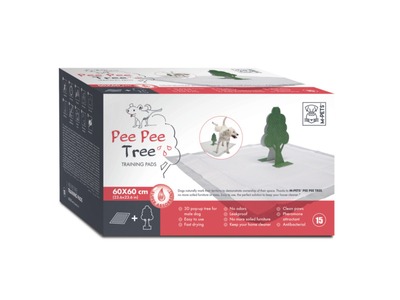 Covorase absorbante de antrenament M-PETS PEE PEE TREE pentru caini, 60 x 60 cm, 15 buc