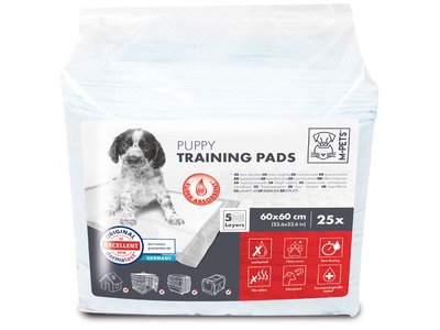 Covorase absorbante de antrenament M-PETS All Day pentru catei, 60 x 60 cm, 25 buc