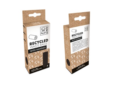 Pungi igienice cu manere RECYCLED M-PETS, lavanda, 60 buc