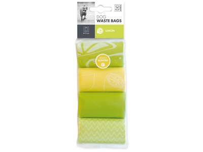 Pungi igienice pentru caini M-PETS, lamaie, 4 x 15 buc