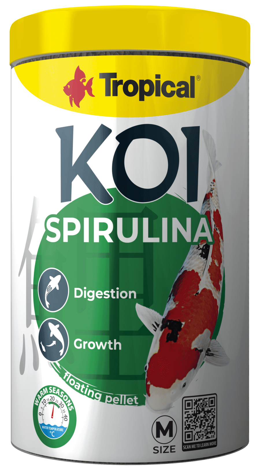 Hrana pentru pesti KOI, TROPICAL Fish, SPIRULINA, pellet M-320G