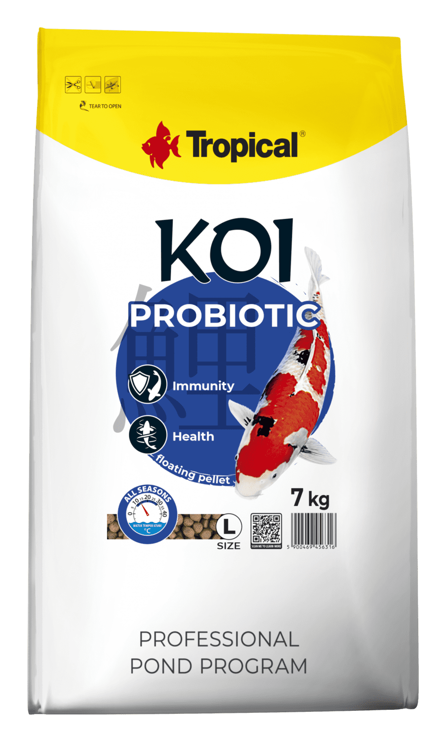TROPICAL-Fish-KOI PROBIOTIC pellet L-7KG