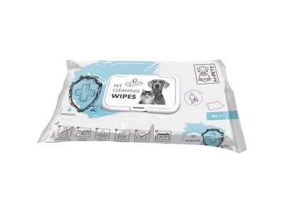 Servetele antibacteriene M-PETS, 15x20 cm, 40 buc