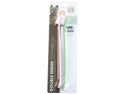 Periuta de dinti cu doua capete pentru caini M-PETS, set, 2x22 cm