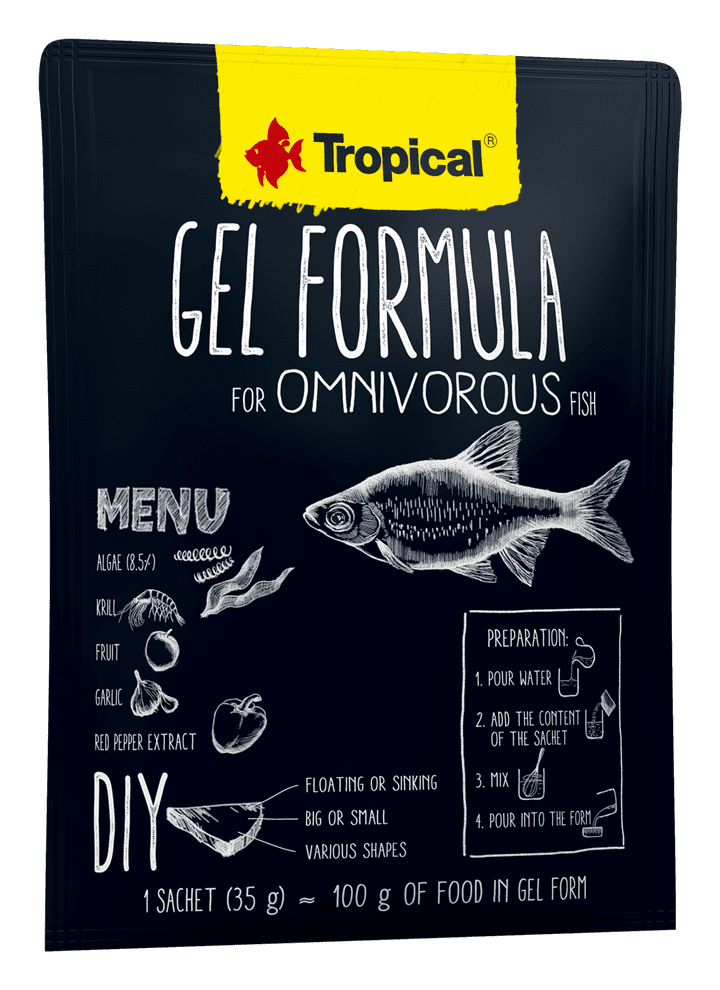 Hrana pentru pesti  omnivor, Tropical Gel Formula, plic 35G