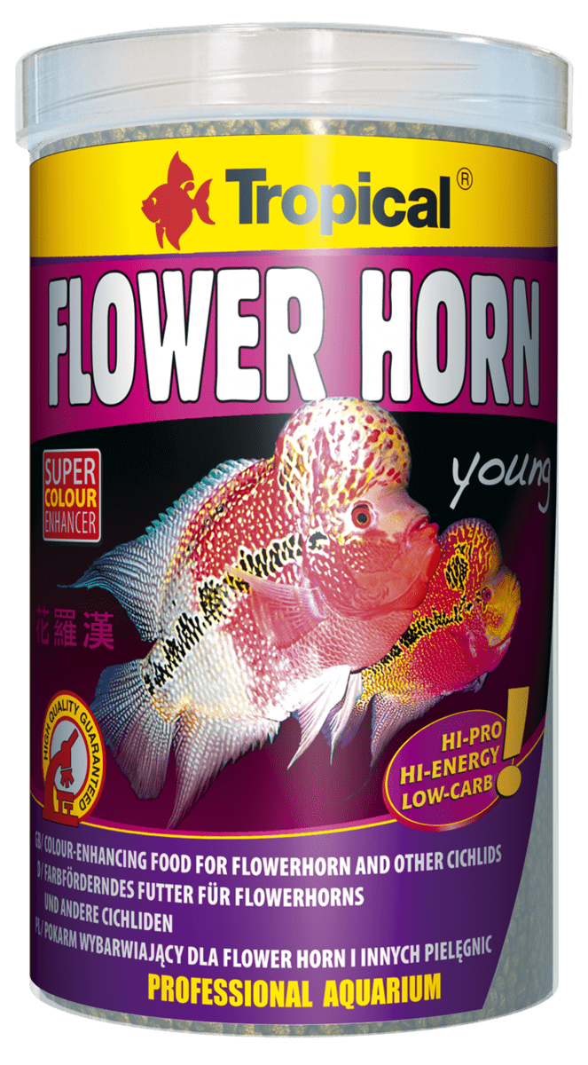 Aliment plutitor pentru ciclidele Flower Horn, junior, TROPICAL Fish-Flower, Pellet 250ML/95G