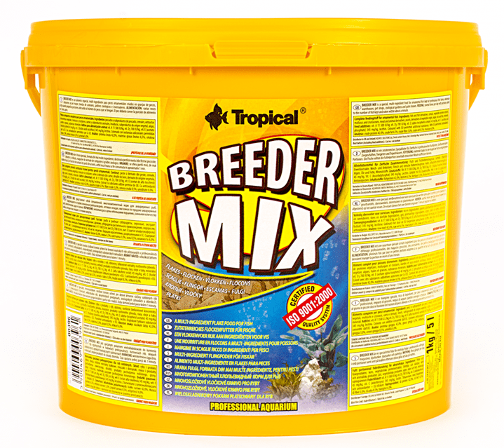 Fulgi BREEDER MIX pentru pește TROPICAL Fish, 21L/4KG