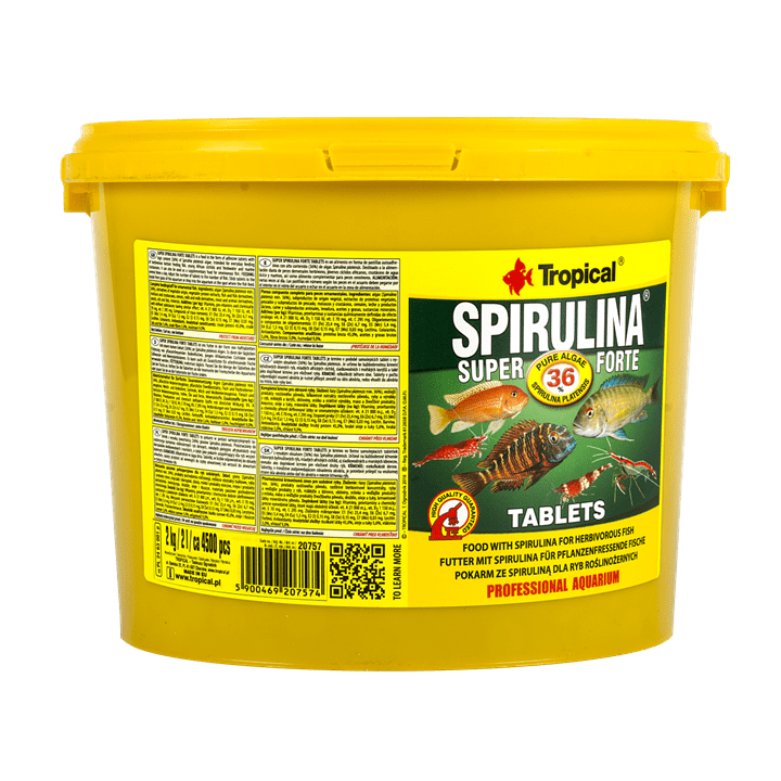 Hrana pentru pesti cu un conținut ridicat de spirulina Tropical Super Spirulina Forte tablete, 2kg