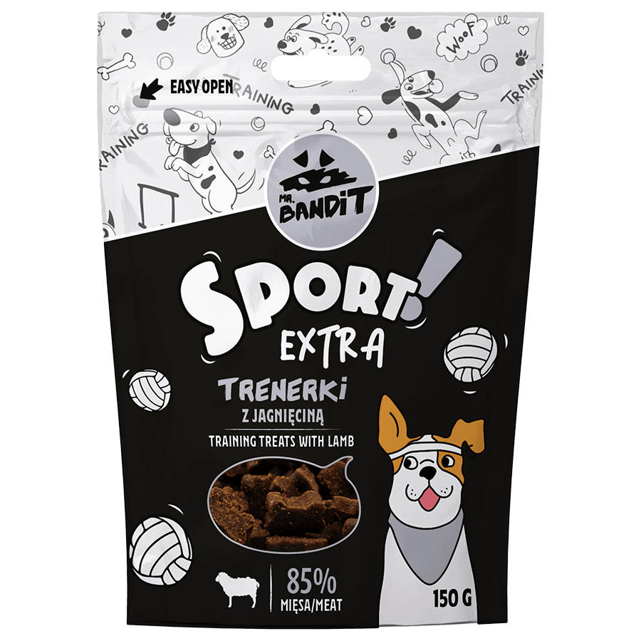 Recompense pentru caini Mr. Bandit SPORT EXTRA, miel, 150 g